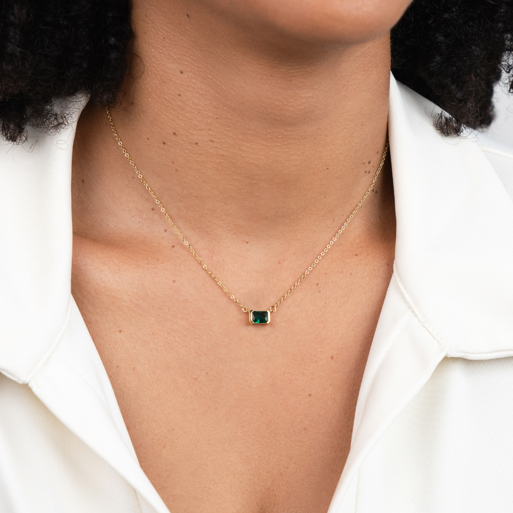 Collier Émeraude Verte Moni
