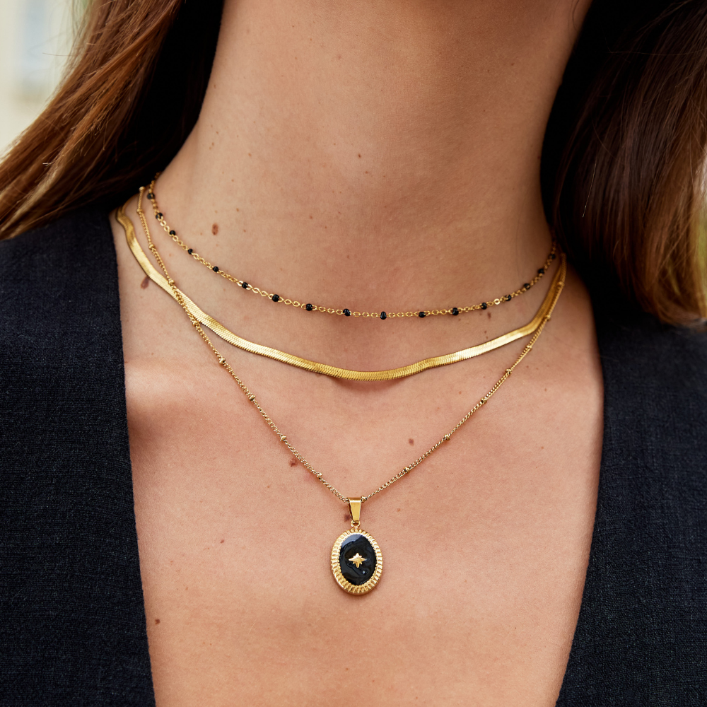 Collier en chaîne dorée
