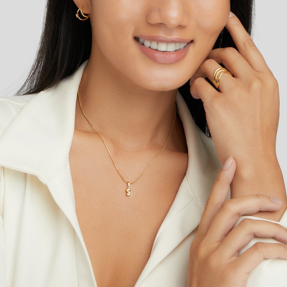 Collier Lettre Bulles Chic