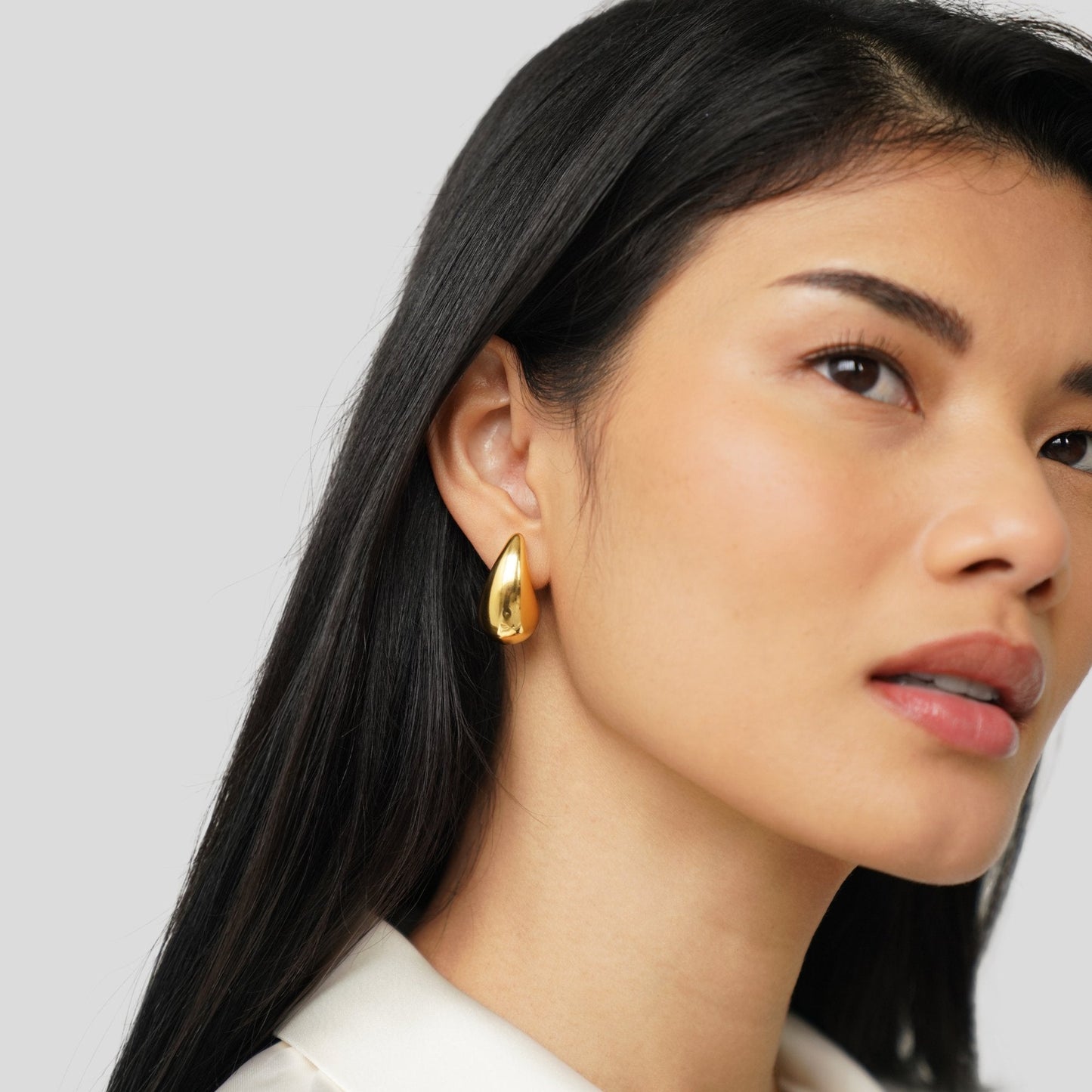 Boucles d'oreilles en or en forme de goutte