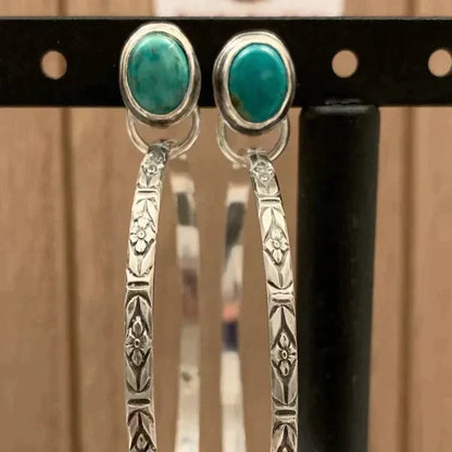 Boucles d'oreilles boho en onyx vintage