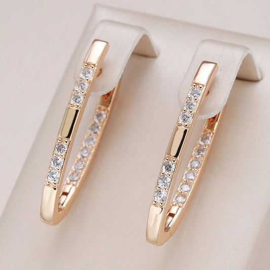 Boucles d'oreilles en zirconium élégant Sylvia