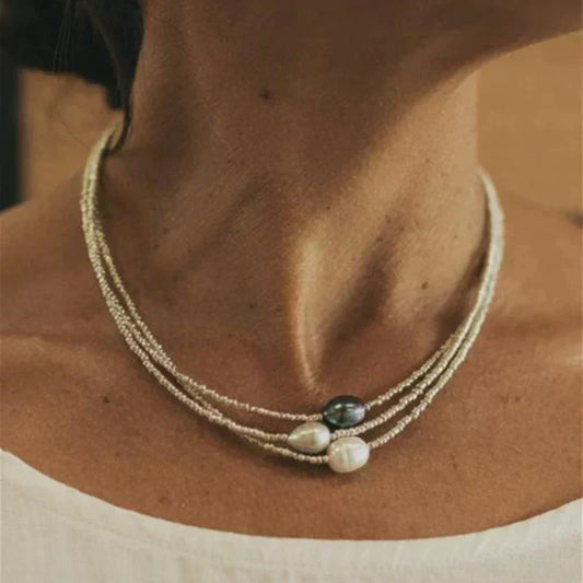 Collier en perles naturelles vintage