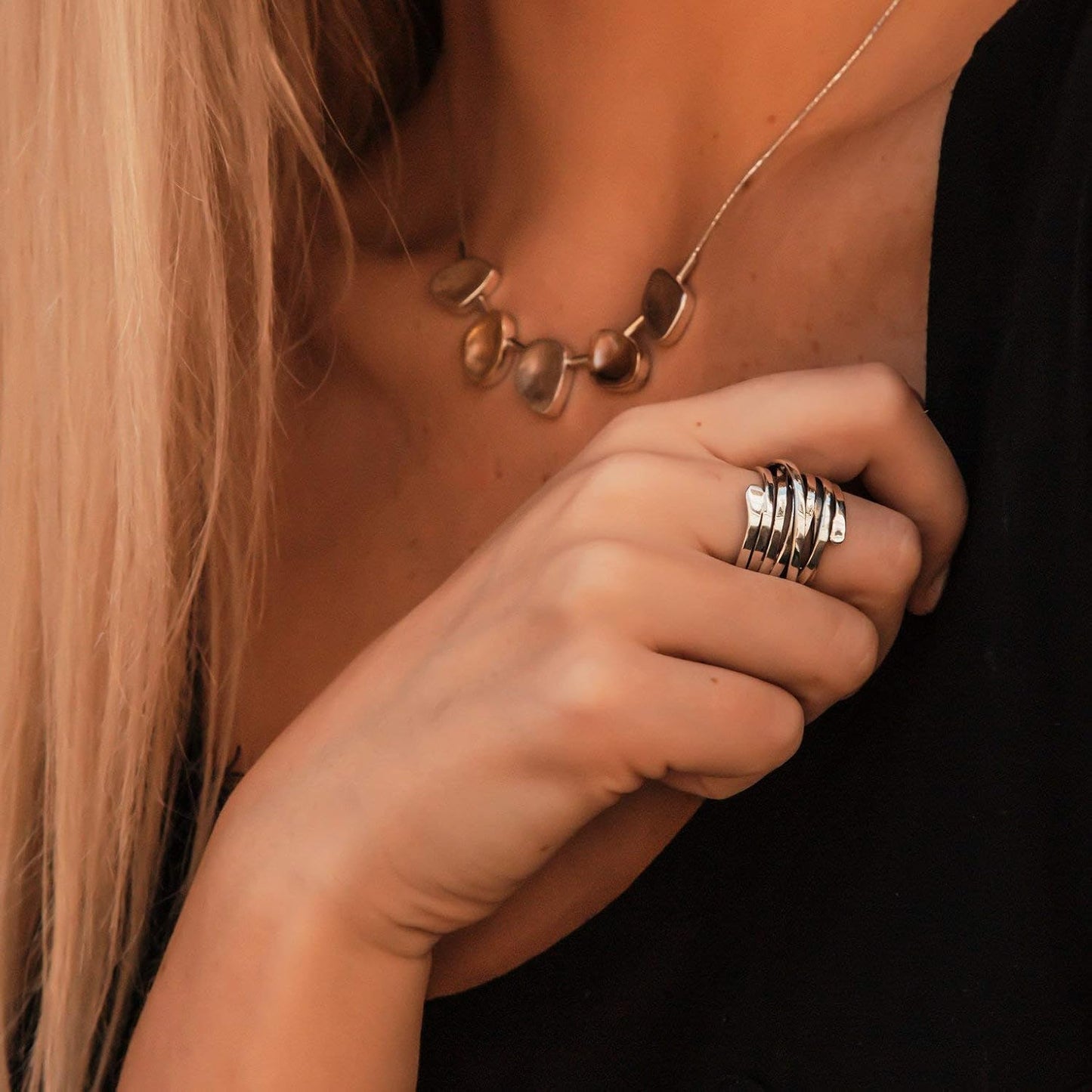 Bliss - Bague en Argent Vintage Épaisse