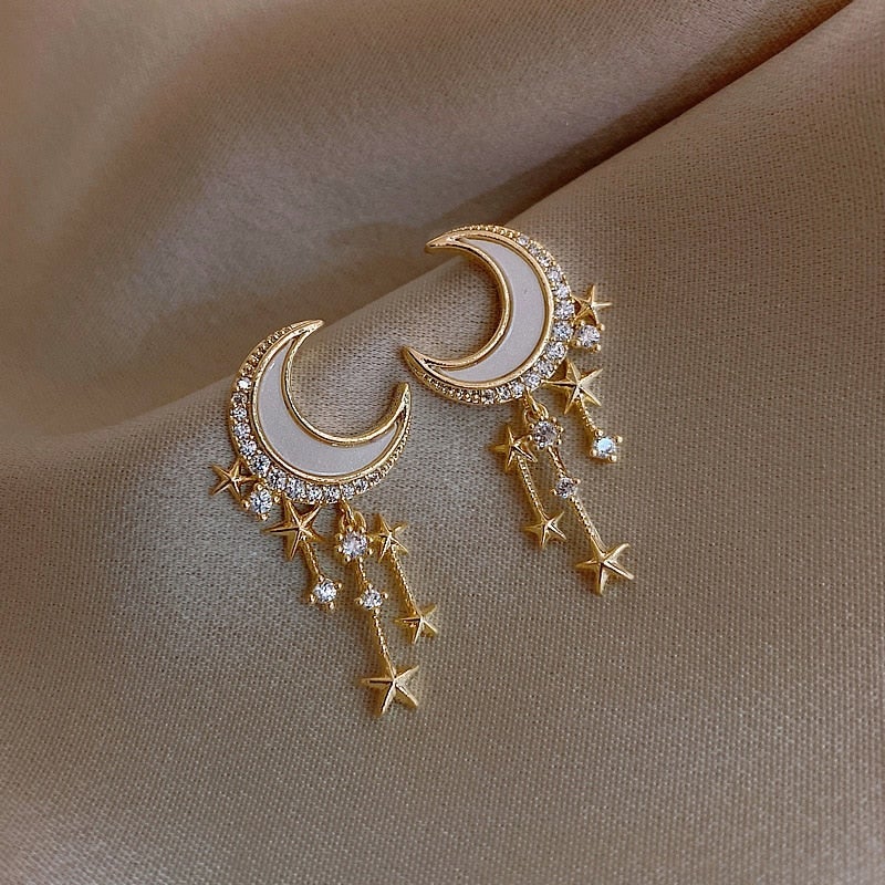 Boucles d'oreilles Luxueuses au Clair de Lune