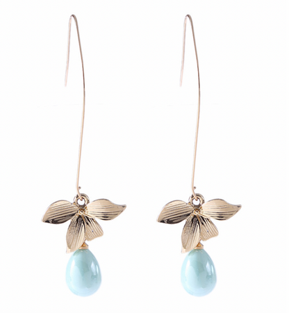 Boucles d'oreilles Jade Perle & Pétale