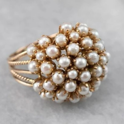 Bush - Bague en perles marinées