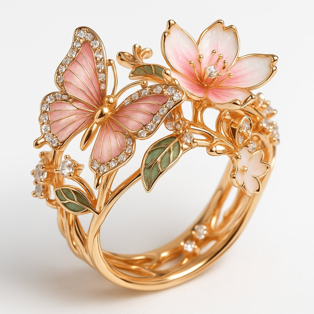 Bague Papillon en Zirconium Nature Light