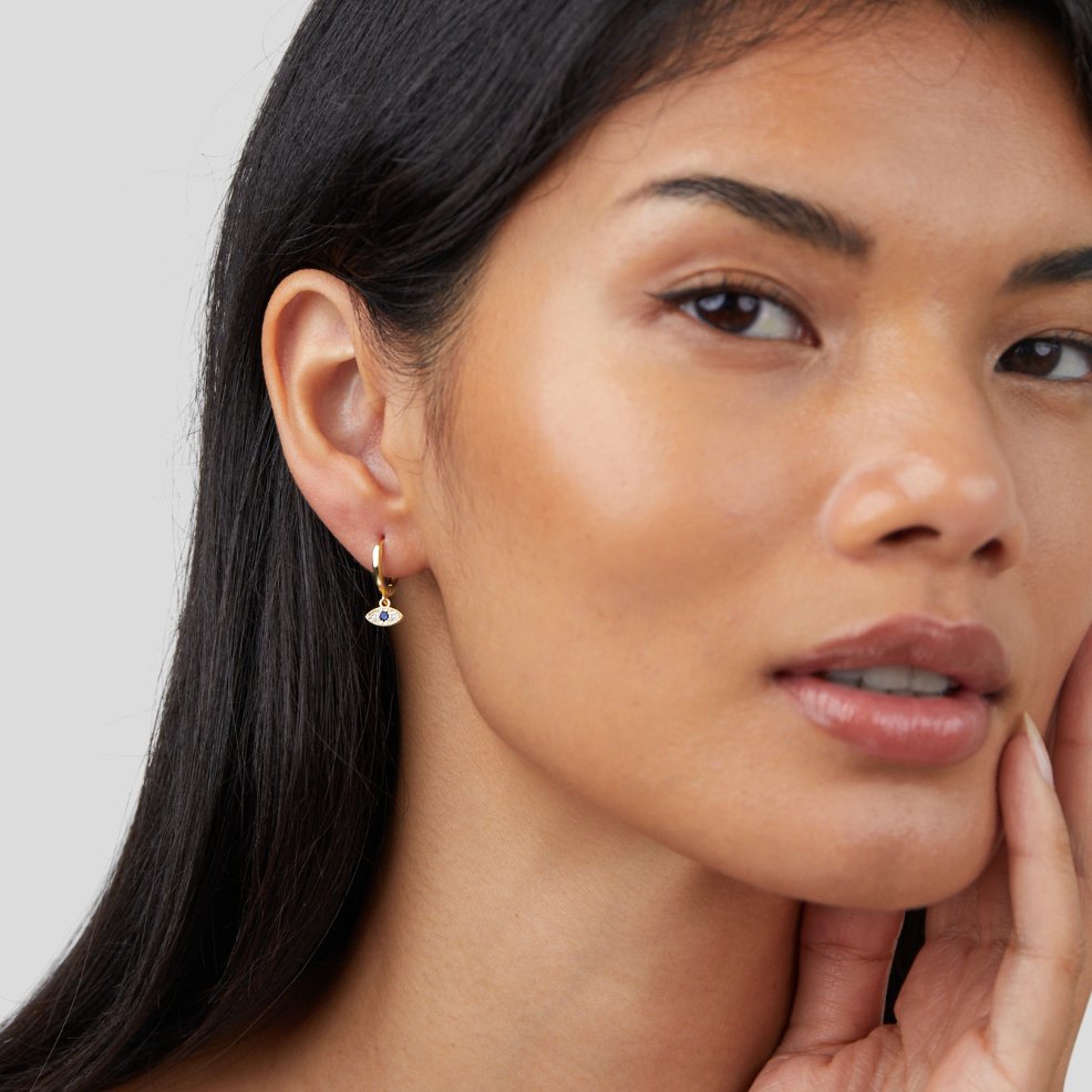 Boucles d'oreilles en forme d'œil