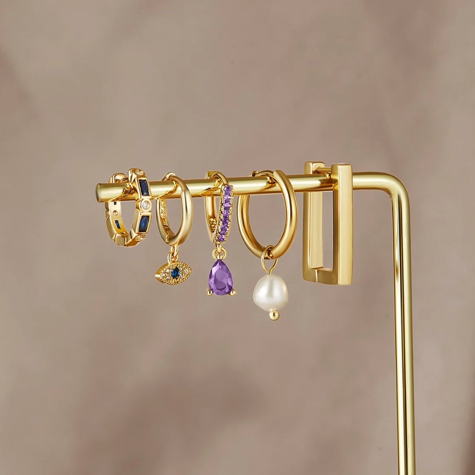 Boucles d'oreilles en forme d'œil