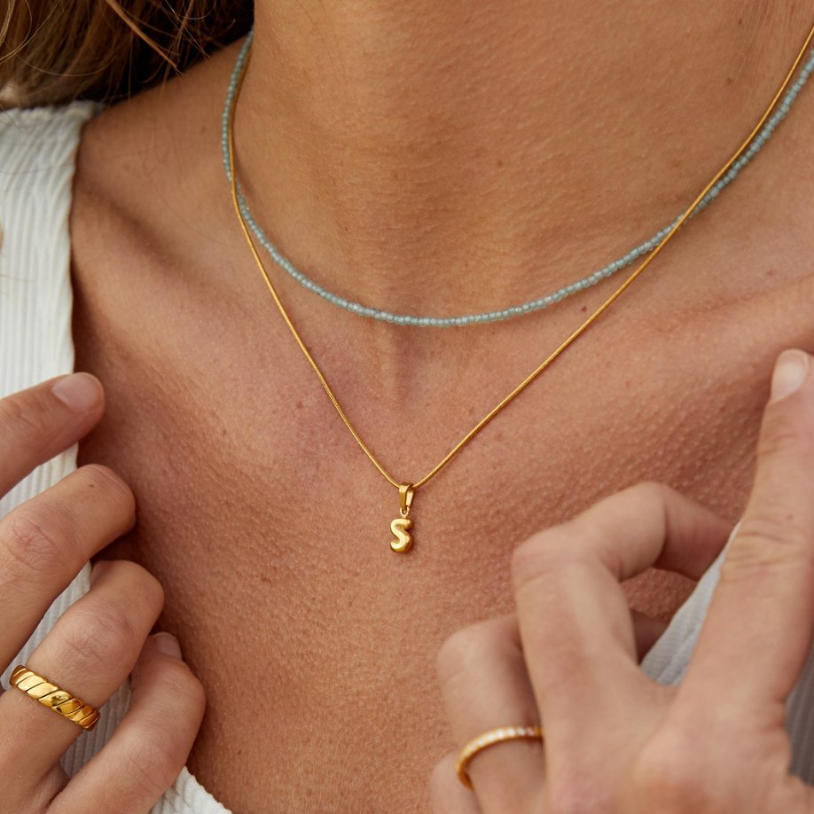Collier Lettre Bulles Chic