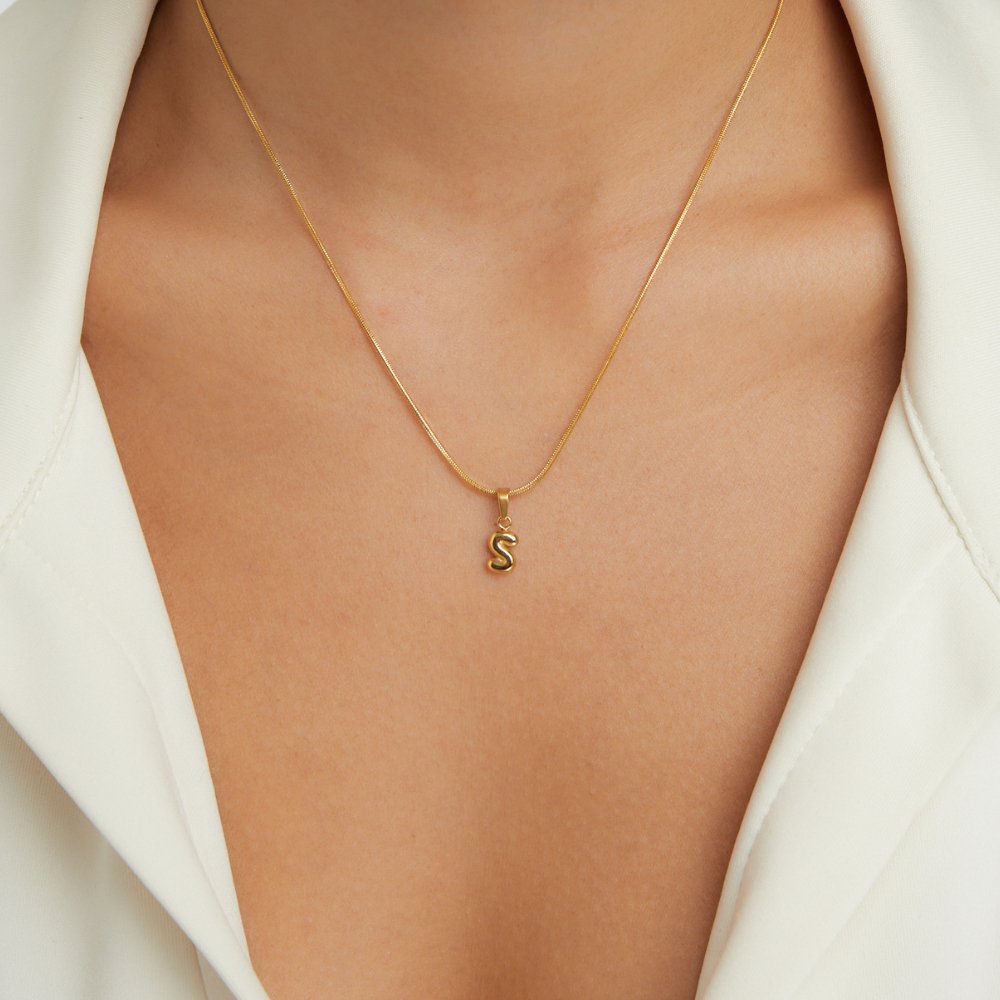 Collier Lettre Bulles Chic