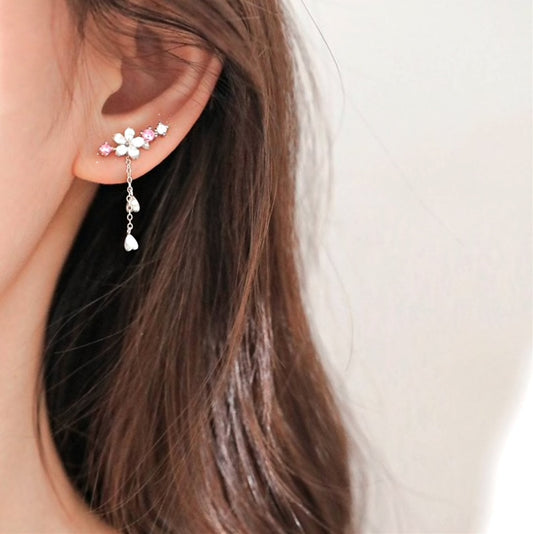 Boucles d'oreilles en fleurs de cerisier