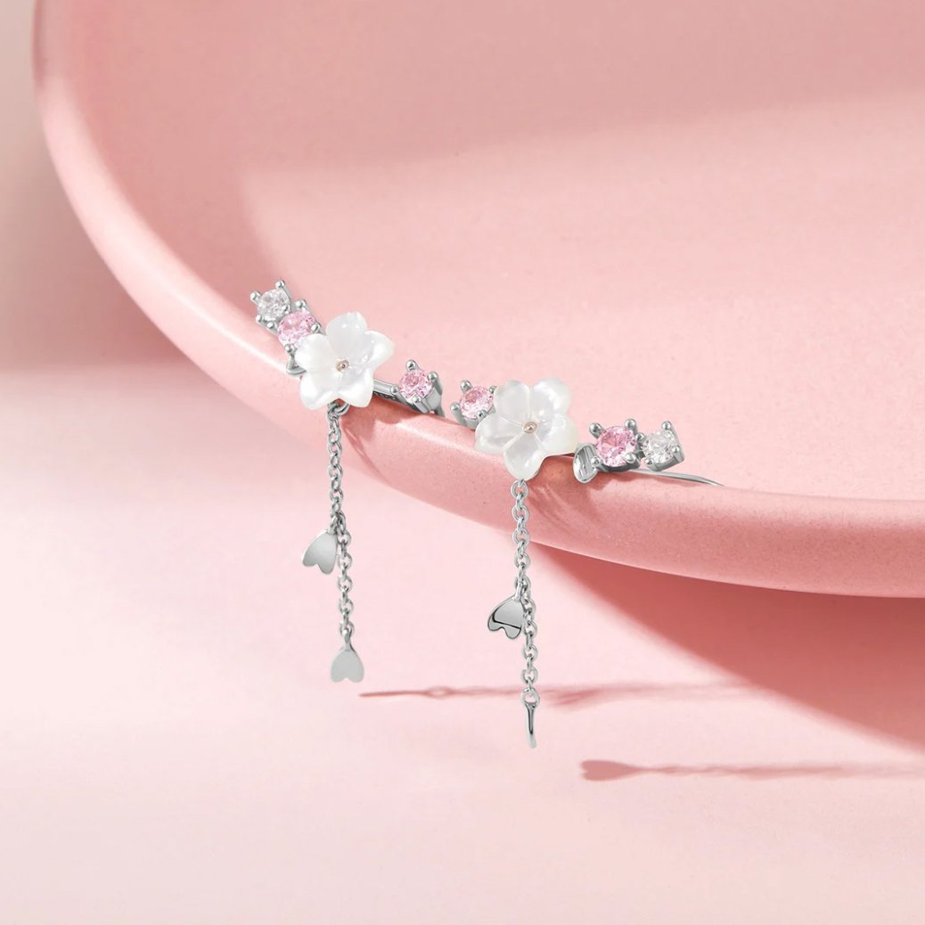 Boucles d'oreilles en fleurs de cerisier