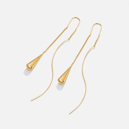 Boucles d'oreilles en forme de goutte d'eau avec franges