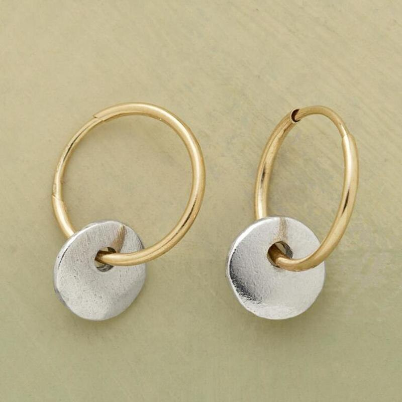 Boucles d'oreilles créoles élégantes faites à la main