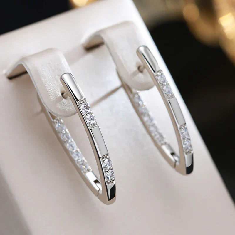 Boucles d'oreilles en zirconium élégant Sylvia