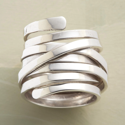 Bliss - Bague en Argent Vintage Épaisse