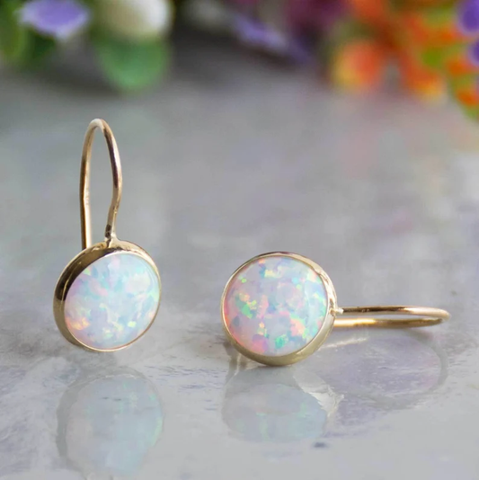 Boucles d'oreilles en or Vintage Opalstein