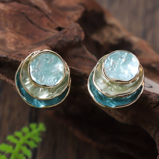 Boucles d'oreilles créoles vintage multi-couches