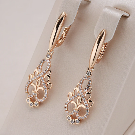 Boucles d'oreilles charmantes en or féerique