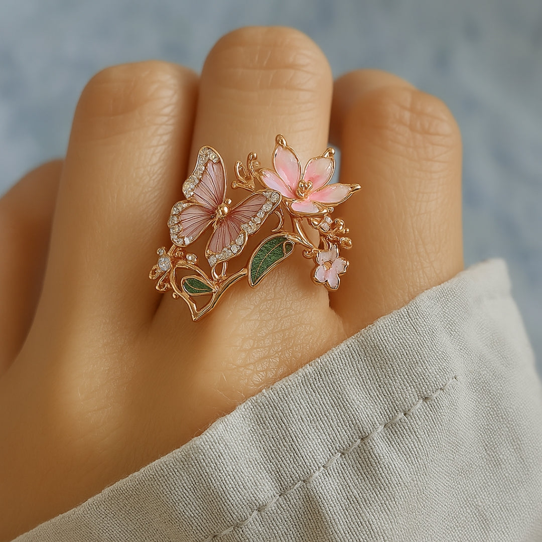 Bague Papillon en Zirconium Nature Light