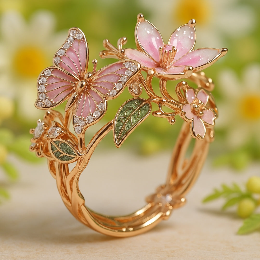 Bague Papillon en Zirconium Nature Light