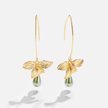Boucles d'oreilles Jade Perle & Pétale