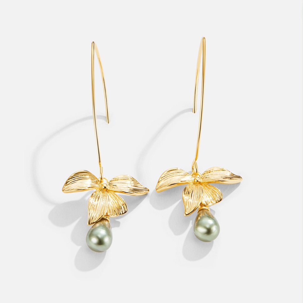Boucles d'oreilles Jade Perle & Pétale