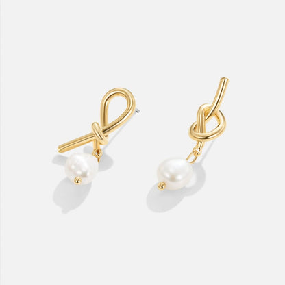 Boucles d'oreilles en or et perles d'eau douce