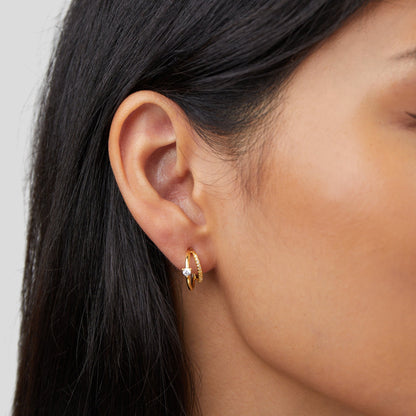 Boucles d'oreilles Artie en cristal doré
