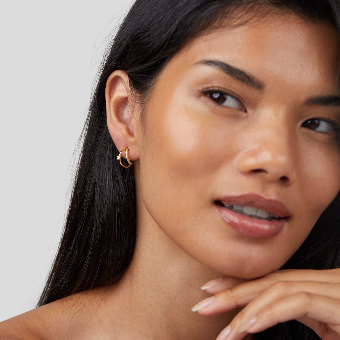 Boucles d'oreilles Artie en cristal doré
