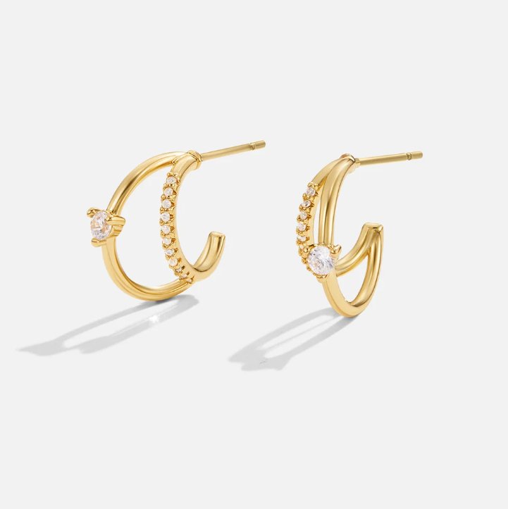 Boucles d'oreilles Artie en cristal doré