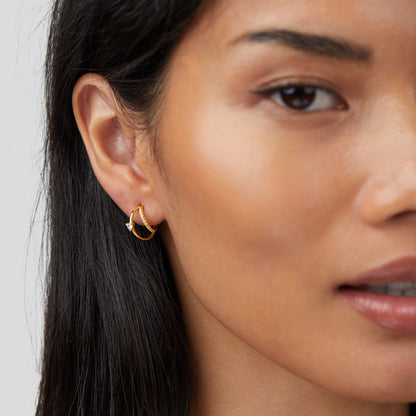 Boucles d'oreilles Artie en cristal doré