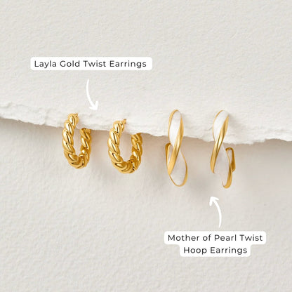 Boucles d'oreilles Luna Gold Twist