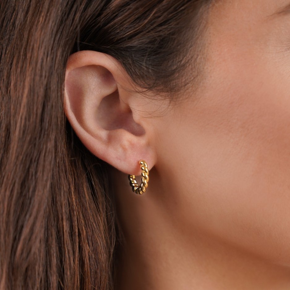 Boucles d'oreilles Luna Gold Twist