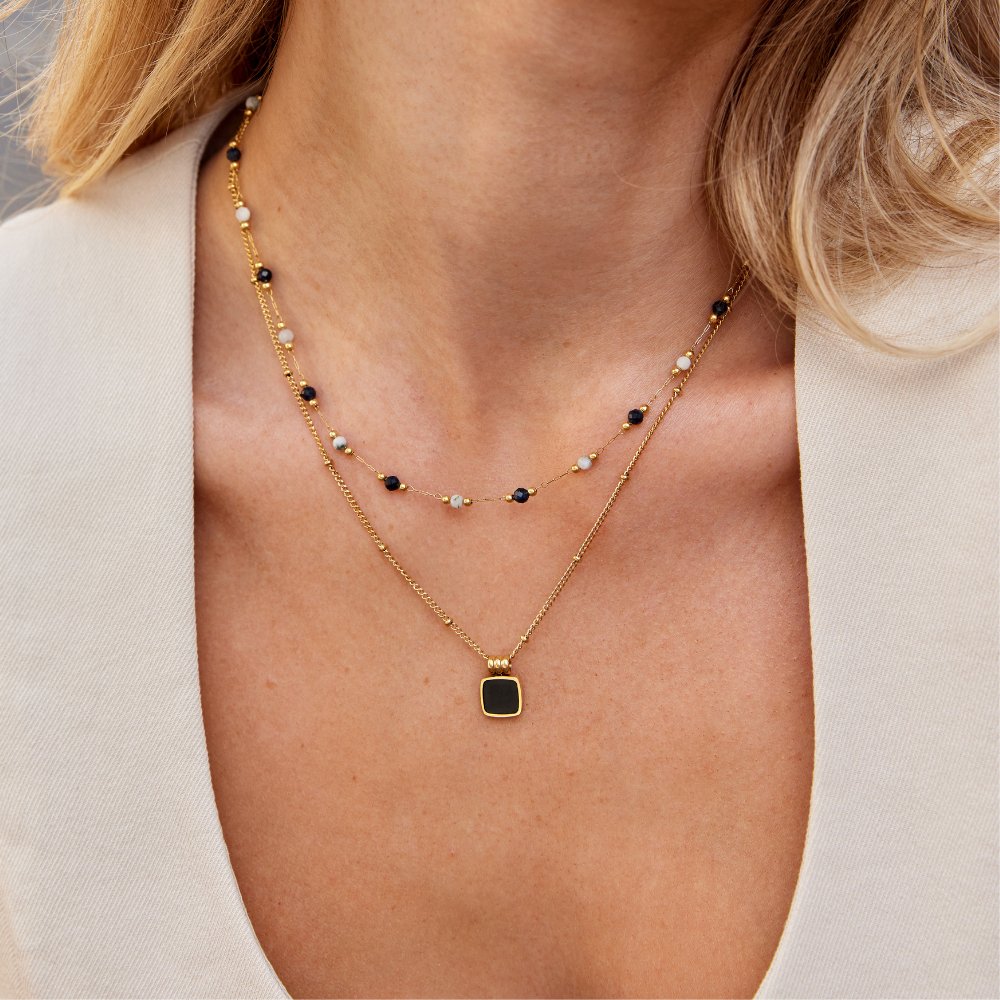 Collier en Pierre de Lune Midnight