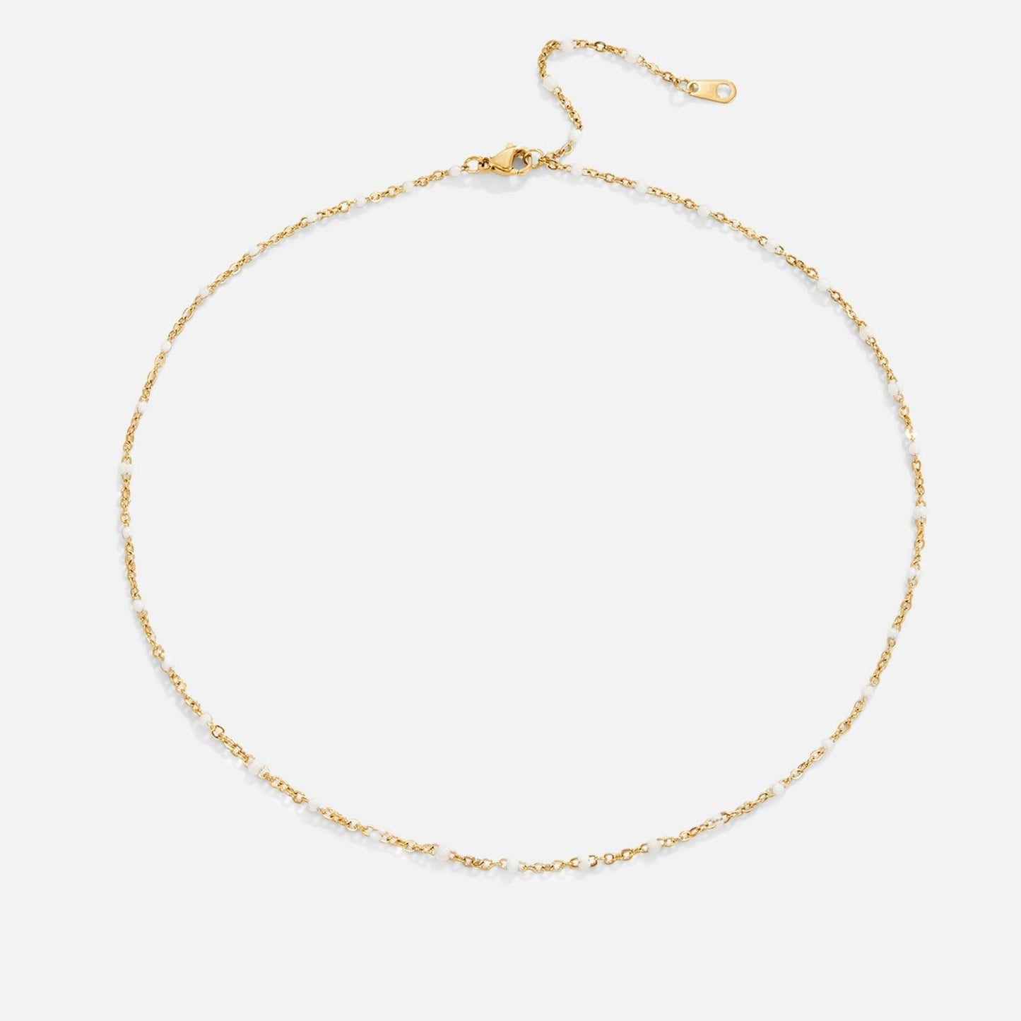 Collier en Perles Blanches Ren