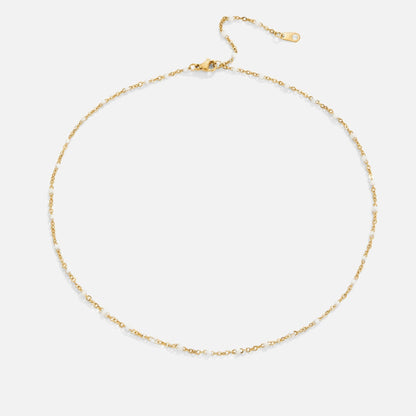 Collier en Perles Blanches Ren