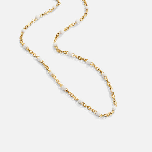 Collier en Perles Blanches Ren