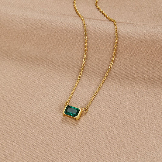 Collier Émeraude Verte Moni