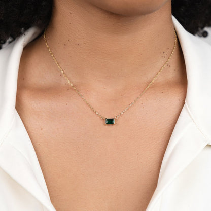 Collier Émeraude Verte Moni