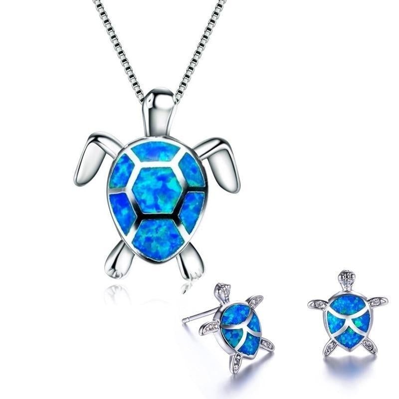 Ensemble de Bijoux Tortue Opale