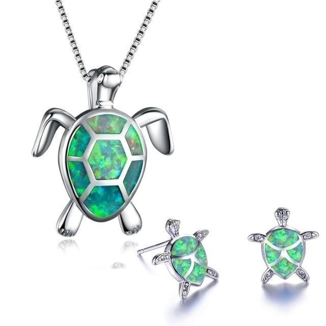 Ensemble de Bijoux Tortue Opale