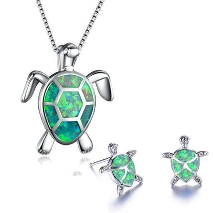 Ensemble de Bijoux Tortue Opale