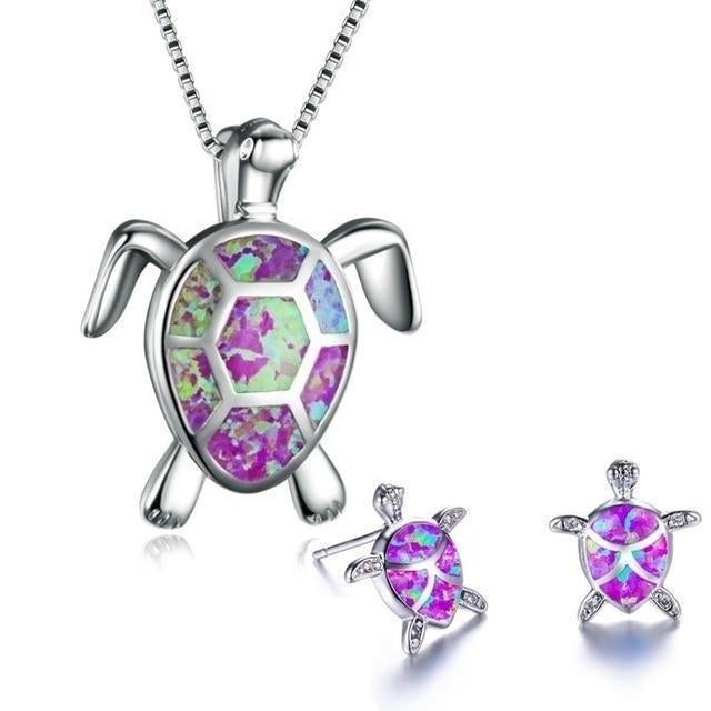 Ensemble de Bijoux Tortue Opale