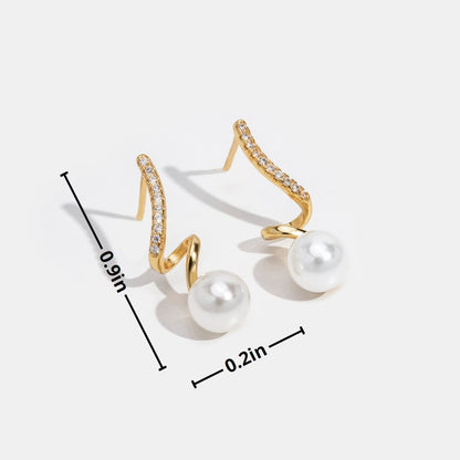 Boucles d'oreilles Tam Pearl Wave