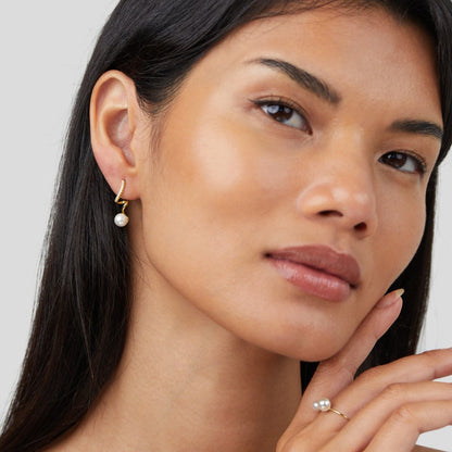 Boucles d'oreilles Tam Pearl Wave