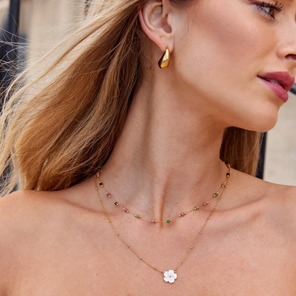 Magnifique Collier de Fleurs
