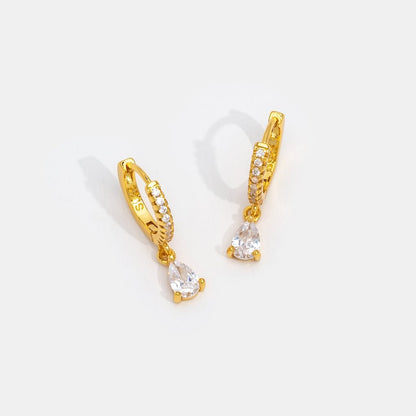 Boucles d'oreilles en cristal doré premium